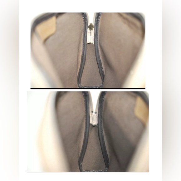 YVES SAINT LAURENT Clutch Hand Bag Purse PVC Leather Gray 2289I - Picture 6 of 15